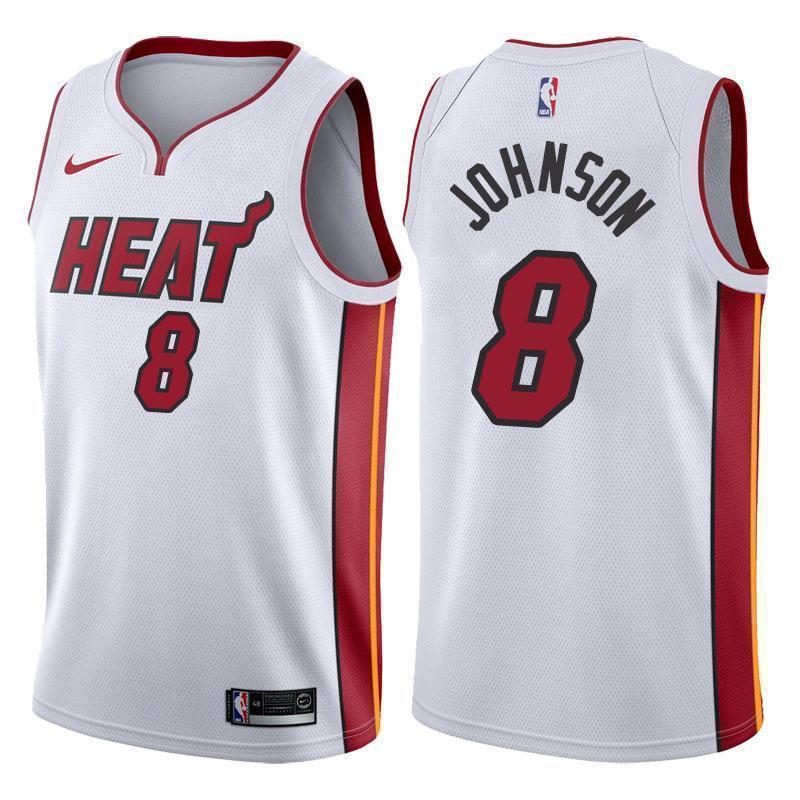 Miami Heat #8 Tyler Johnson Association White Swingman Jersey