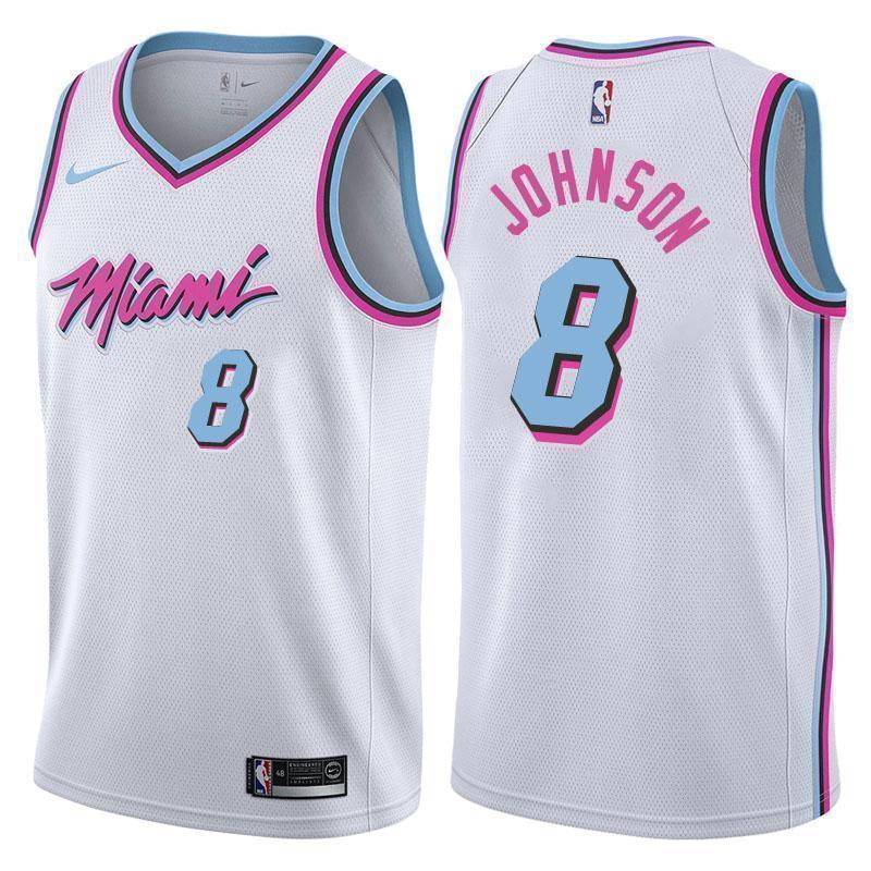 Miami Heat #8 Tyler Johnson City Edition White Swingman Jersey