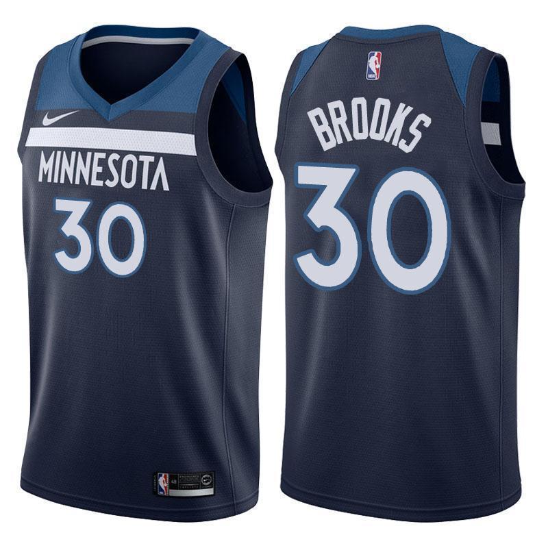 Minnesota Timberwolves #30 Aaron Brooks Icon Navy Swingman Jersey