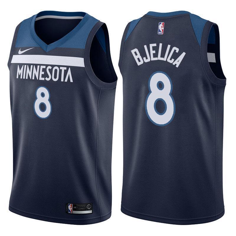 Minnesota Timberwolves #8 Nemanja Bjelica Icon Navy Swingman Jersey