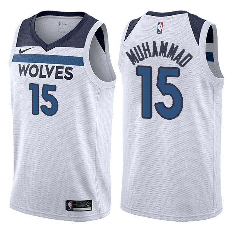 Minnesota Timberwolves #15 Shabazz Muhammad Association White Swingman Jersey