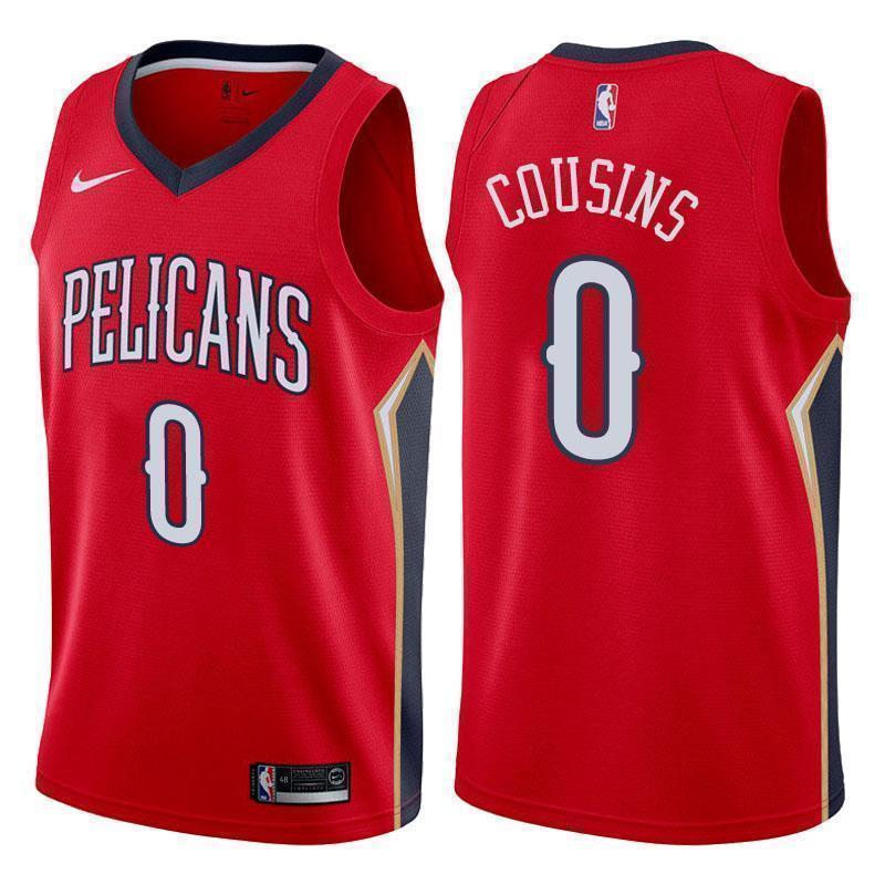 New Orleans Pelicans #0 DeMarcus Cousins Statement Red Swingman Jersey