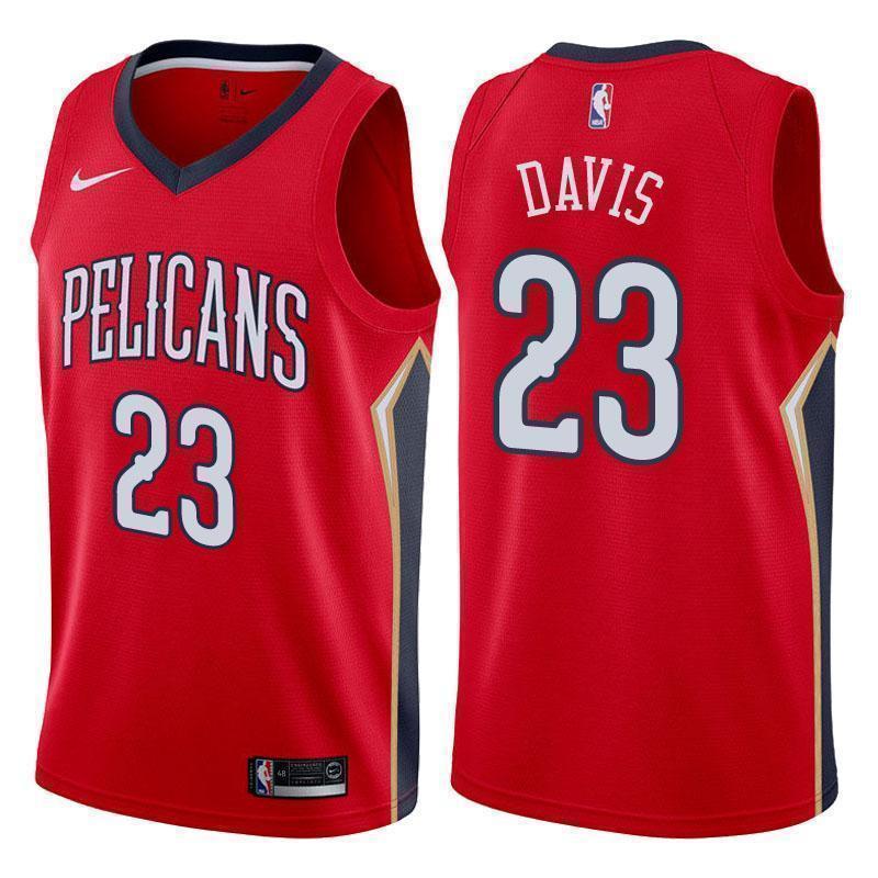 New Orleans Pelicans #23 Anthony Davis Statement Red Swingman Jersey