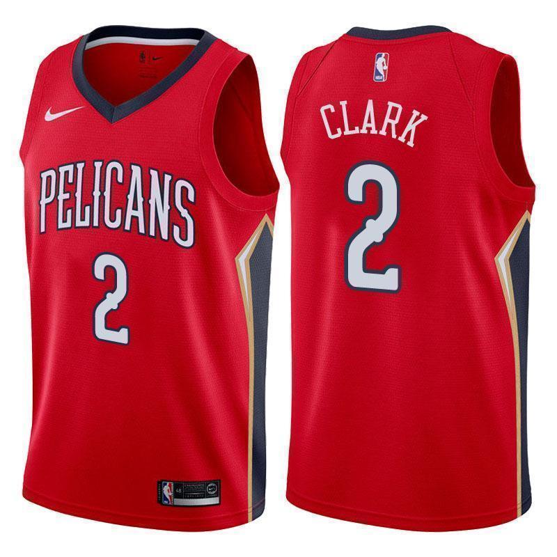 New Orleans Pelicans #2 Ian Clark Statement Red Swingman Jersey