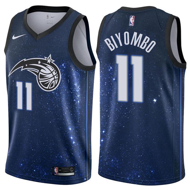 Orlando Magic #11 Bismack Biyombo City Edition Navy Swingman Jersey