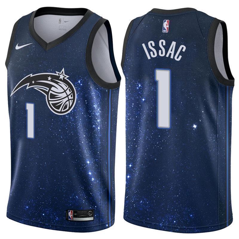 Orlando Magic #1 Jonathan Isaac City Edition Navy Swingman Jersey