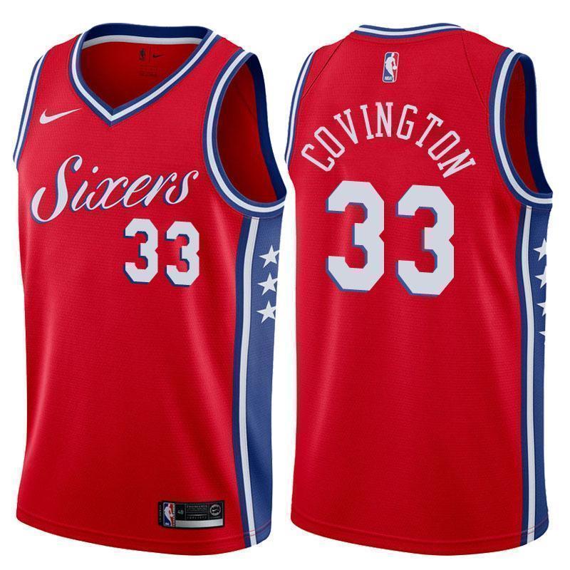 Philadelphia 76ers #33 Robert Covington Statement Red Swingman Jersey