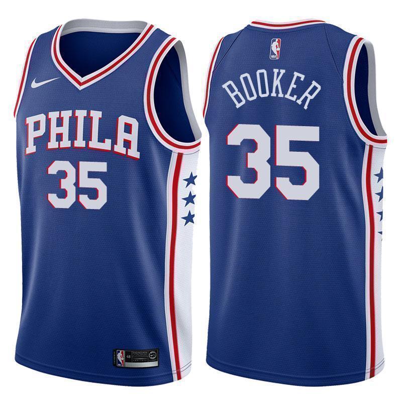 Philadelphia 76ers #35 Trevor Booker Icon Blue Swingman Jersey