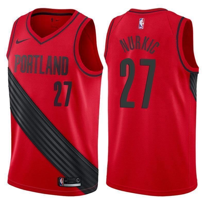 Portland Trail Blazers #27 Jusuf Nurkic Statement Red Swingman Jersey