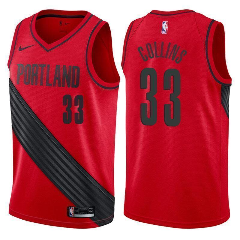 Portland Trail Blazers #33 Zach Collins Statement Red Swingman Jersey