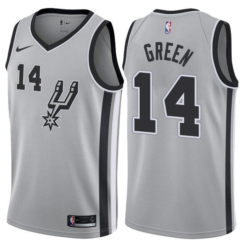 San Antonio Spurs #14 Danny Green Statement Gray Swingman Jersey
