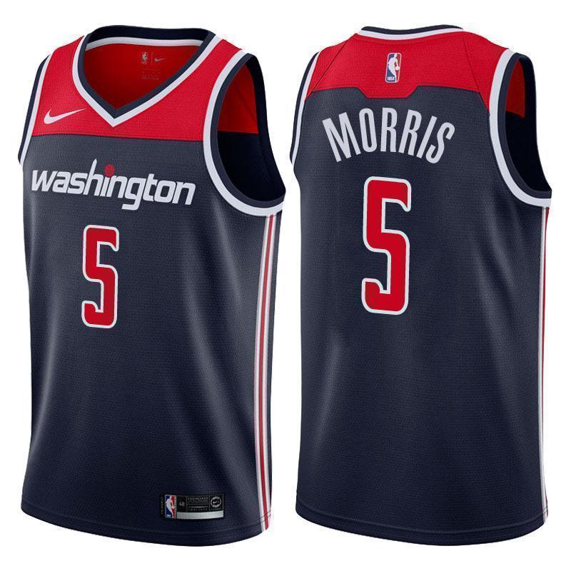 Washington Wizards #5 Markieff Morris Statement Navy Swingman Jersey