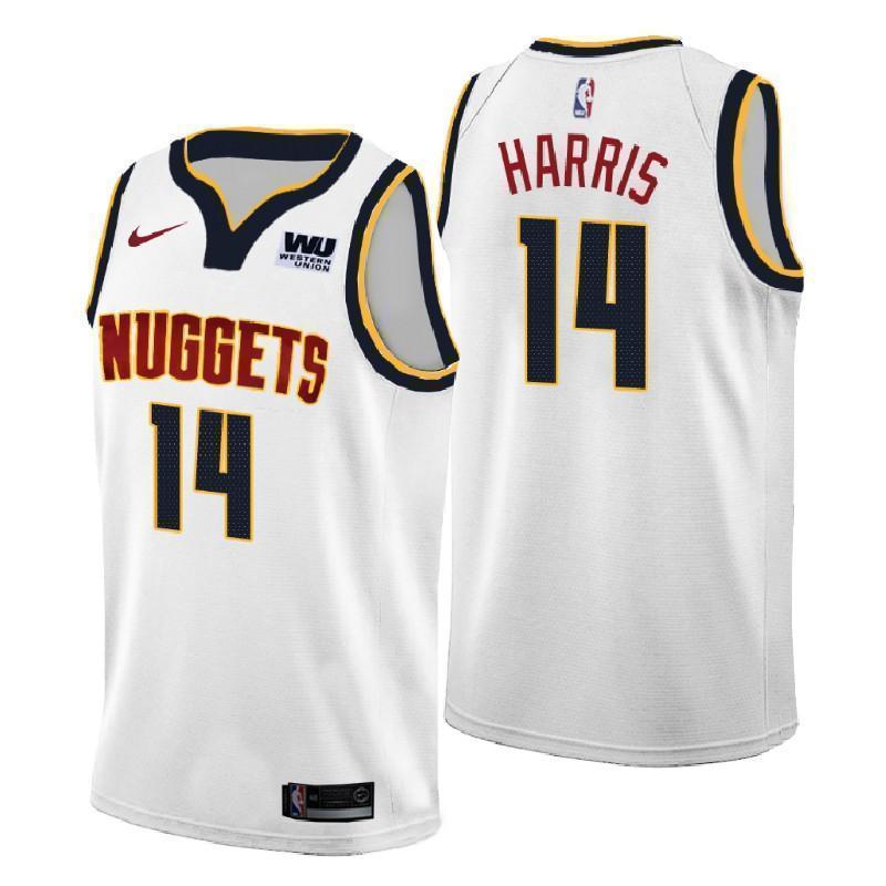 Denver Nuggets #14 Gary Harris Association White Swingman Jersey
