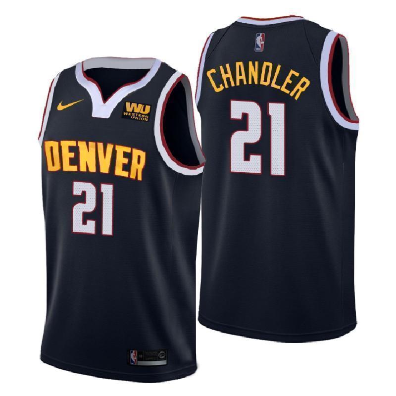 Denver Nuggets #21 Wilson Chandler Icon Edition Navy Swingman Jersey