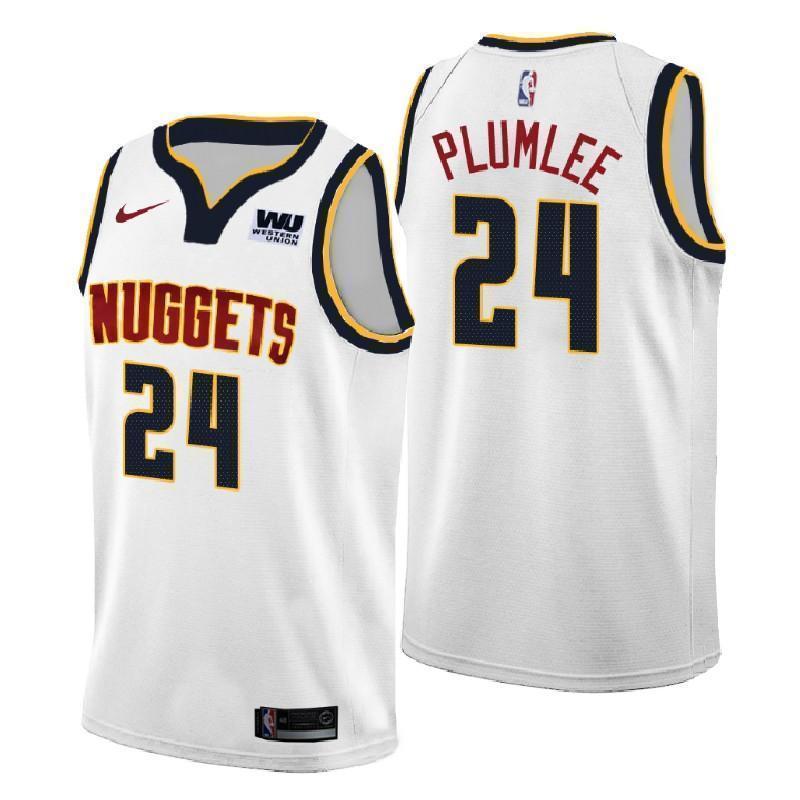 Denver Nuggets #24 Mason Plumlee Association White Swingman Jersey
