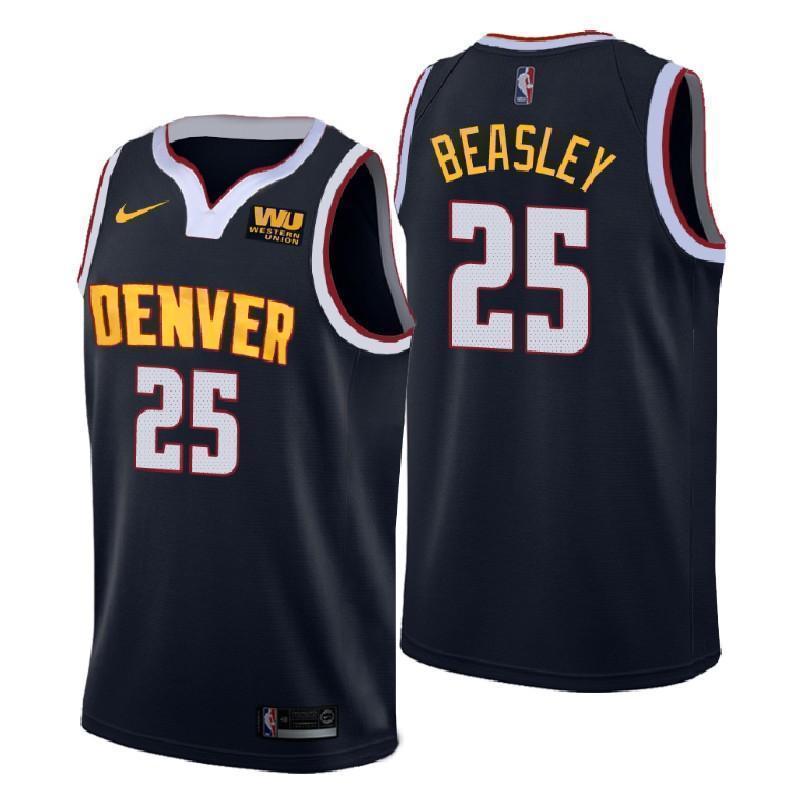 Denver Nuggets #25 Malik Beasley Icon Edition Navy Swingman Jersey