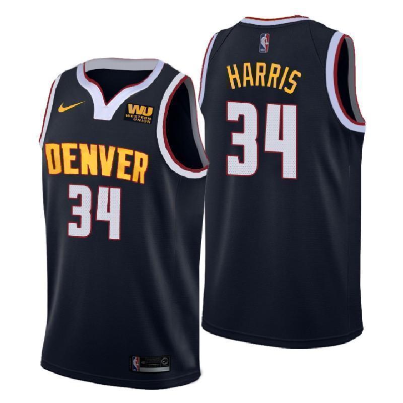 Denver Nuggets #34 Devin Harris Icon Edition Navy Swingman Jersey