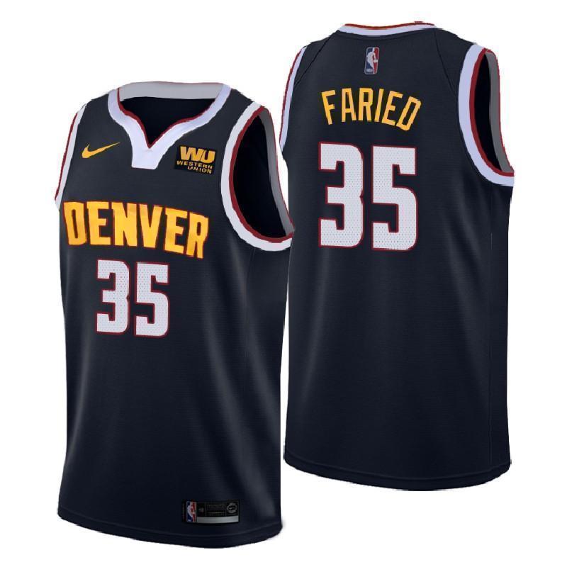 Denver Nuggets #35 Kenneth Faried Icon Edition Navy Swingman Jersey
