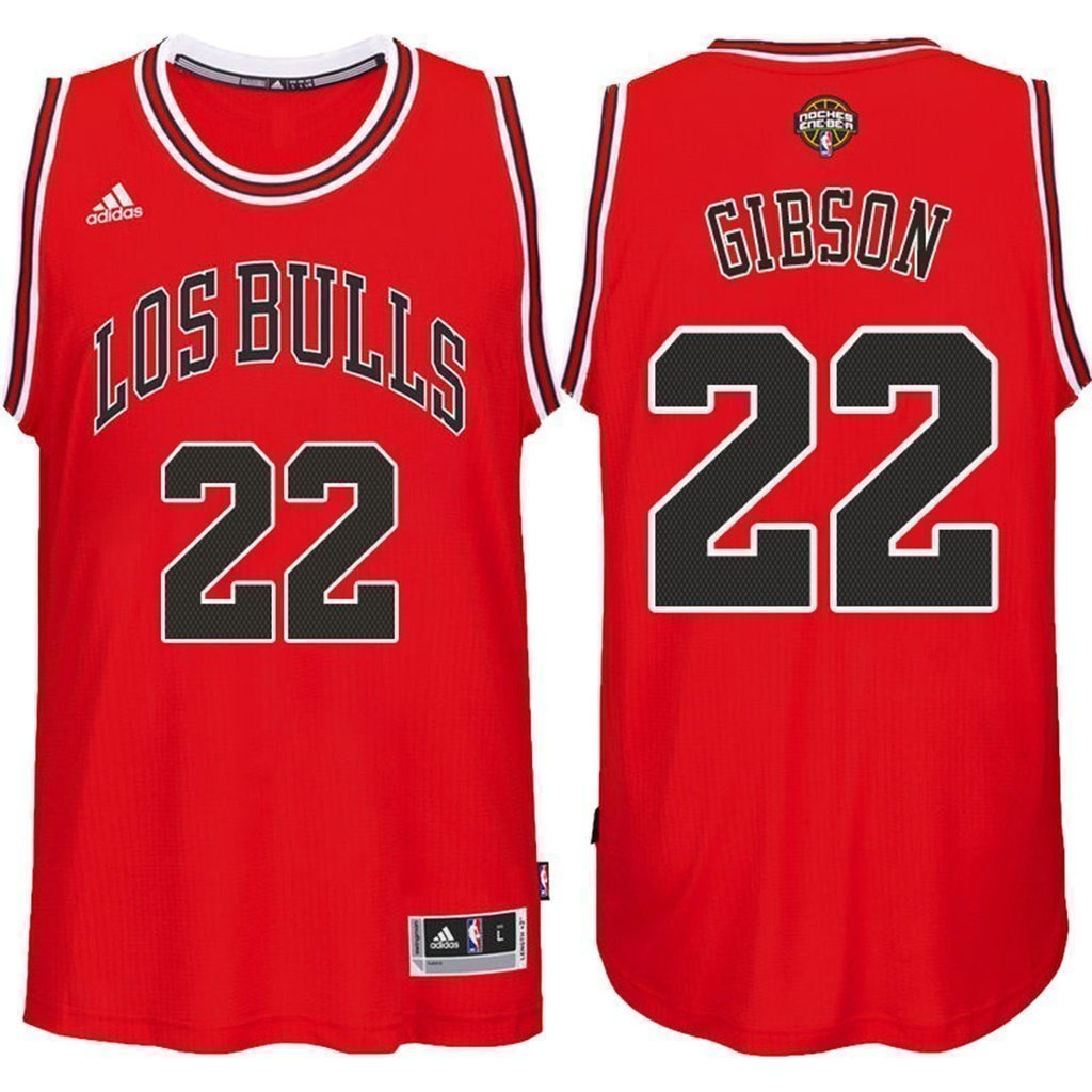 Men's Chicago Bulls Taj Gibson Noches Enebea Road Swingman Jersey Red