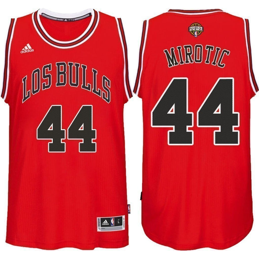 Men's Chicago Bulls Nikola Mirotic Noches Enebea Road Swingman Jersey Red