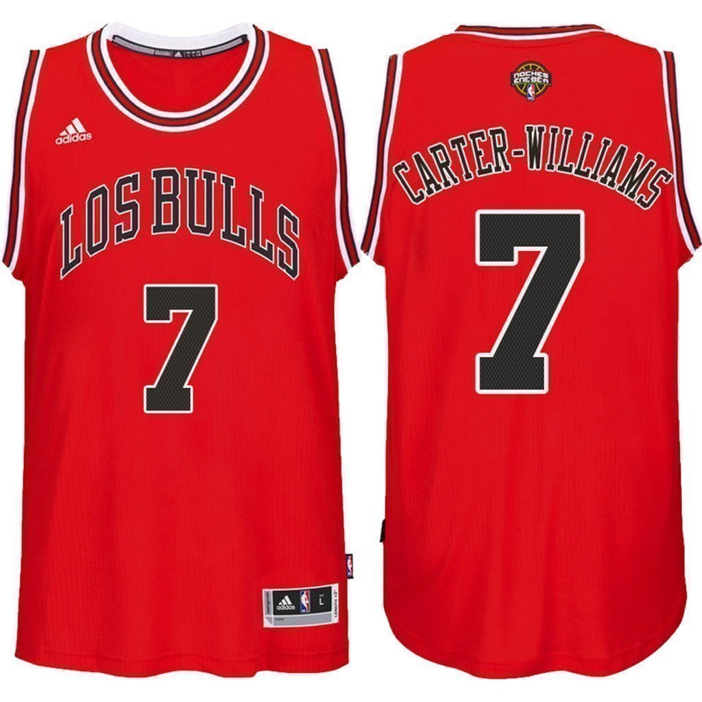 Men's Chicago Bulls Michael Carter-Williams Noches Enebea Road Swingman Jersey Red
