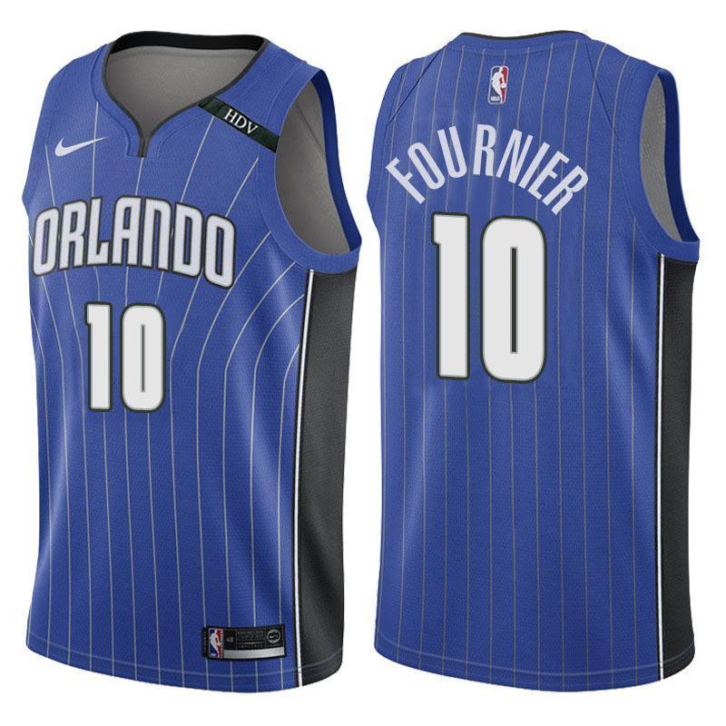 Orlando Magic #10 Evan Fournier Icon Blue Memorial Swingman Jersey