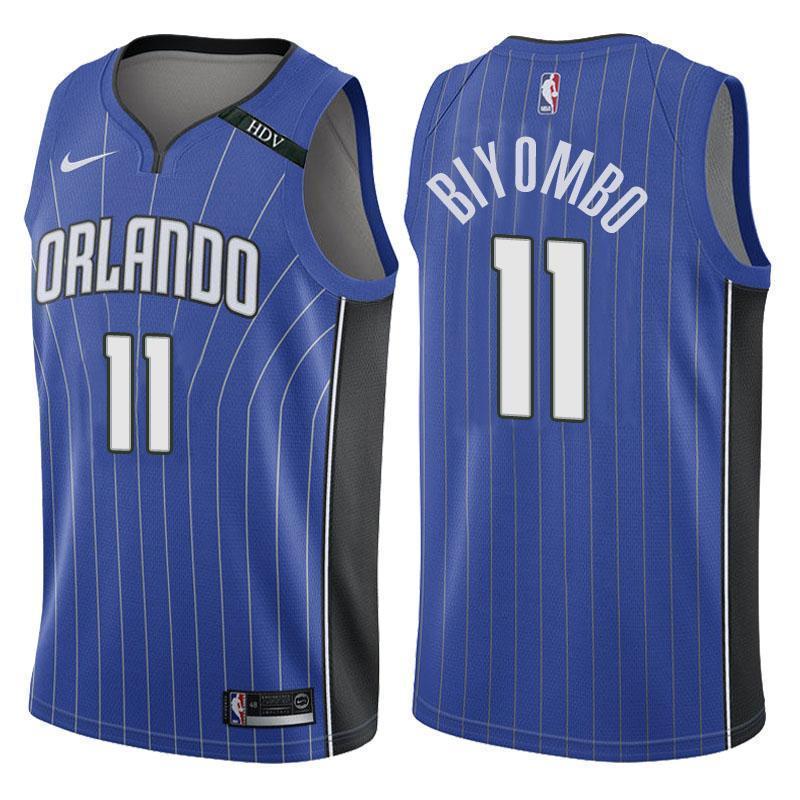 Orlando Magic #11 Bismack Biyombo Icon Blue Memorial Swingman Jersey