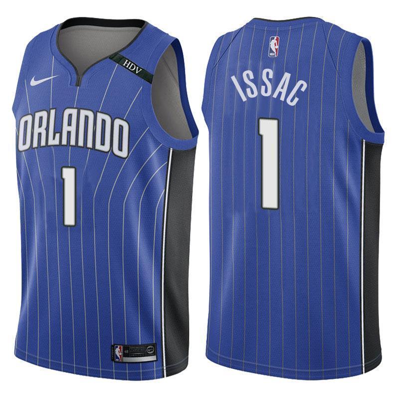 Orlando Magic #1 Jonathan Isaac Icon Blue Memorial Swingman Jersey