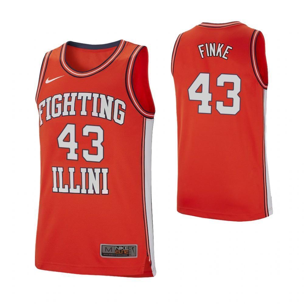 Michael Finke Illinois Fighting Illini Basketball Jersey - Red