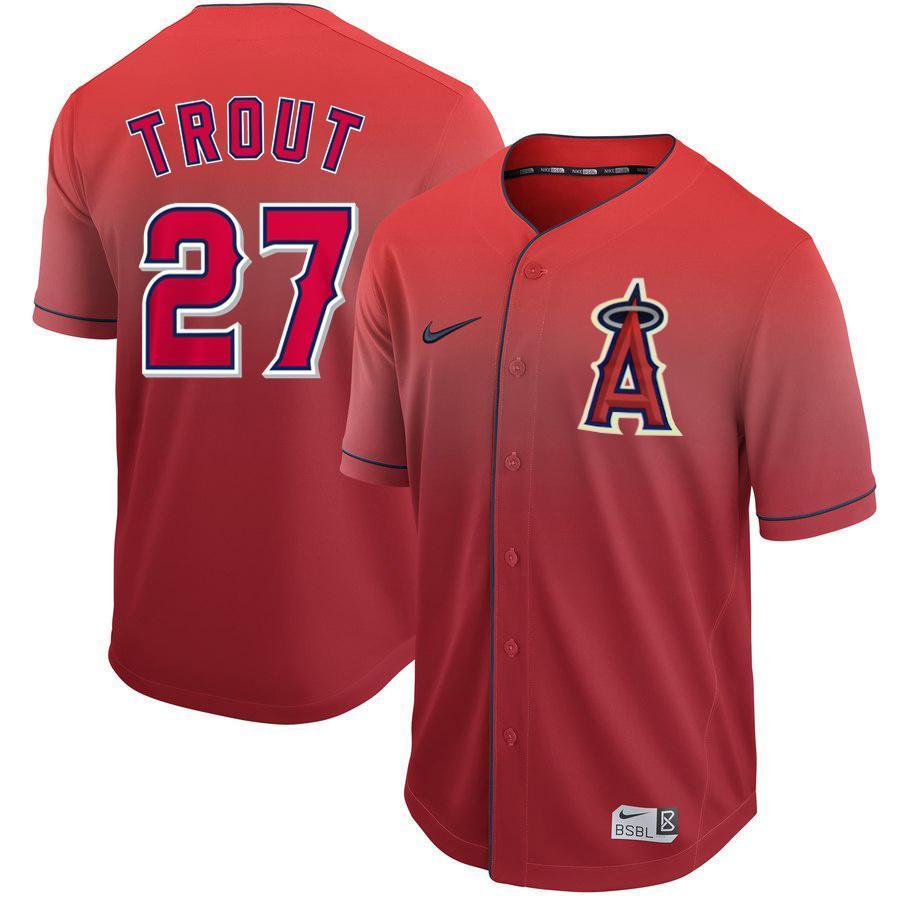 Mike Trout LA Angels 2019 New Arrivals Baseball Player Fade Jersey