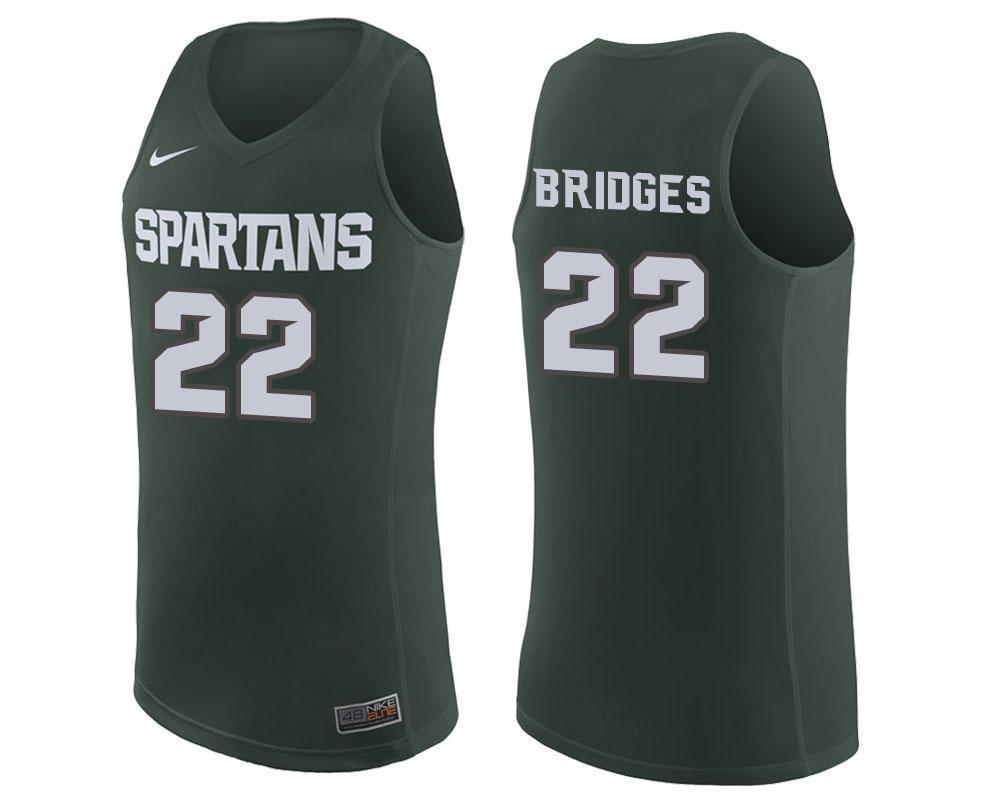 Miles Bridges Michigan State Spartans Basketball Jersey - Green