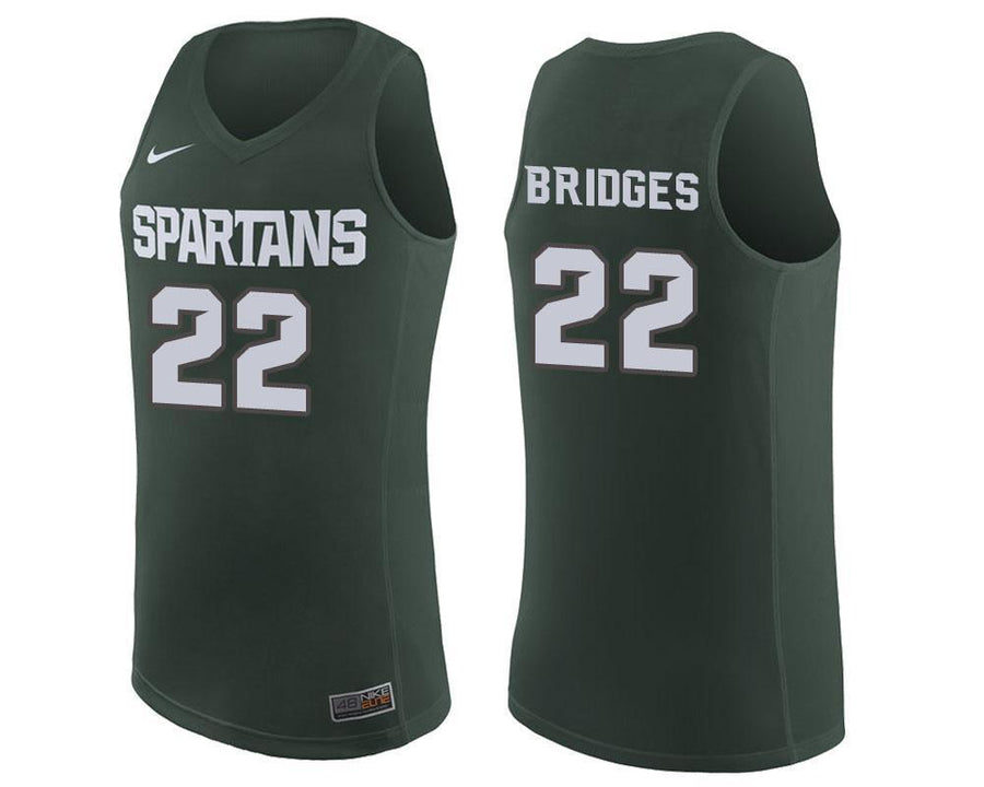 Miles Bridges Michigan State Spartans Basketball Jersey - Green