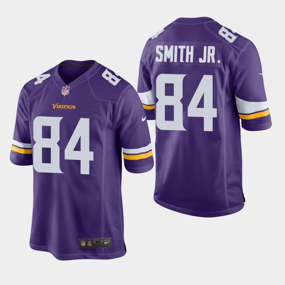 Minnesota Vikings #84 Irv Smith Jr. 2019 Draft Game Jersey - Purple