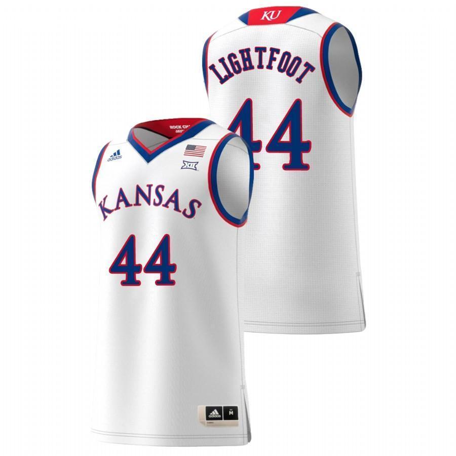 Mitch Lightfoot Kansas Jayhawks Basketball Jersey - White