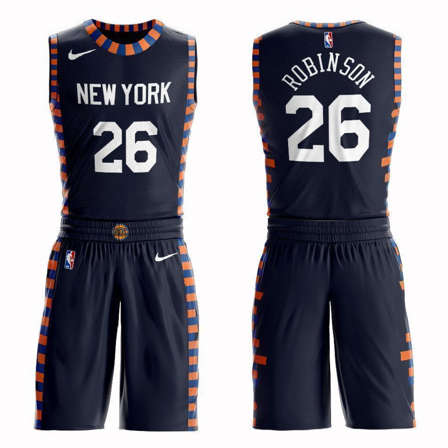 New York Knicks #26 Mitchell Robinson City 2019 Jersey and Pant Set