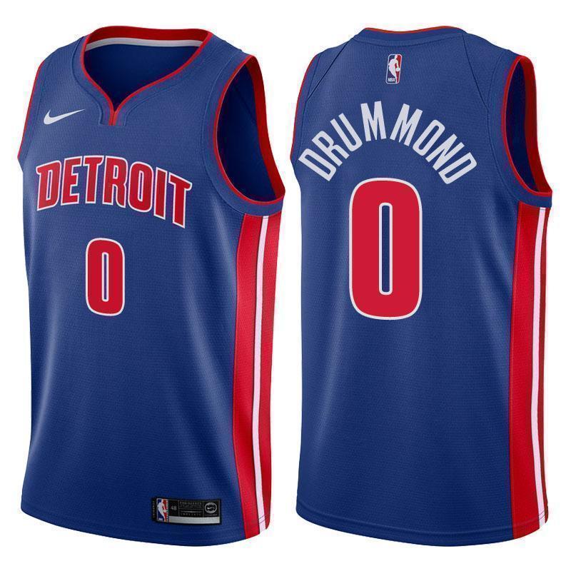 Detroit Pistons #0 Andre Drummond Icon Blue Swingman Jersey