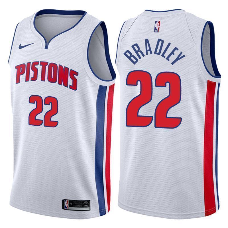 Detroit Pistons #22 Avery Bradley Association White Swingman Jersey