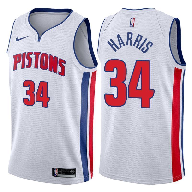 Detroit Pistons #34 Tobias Harris Association White Swingman Jersey