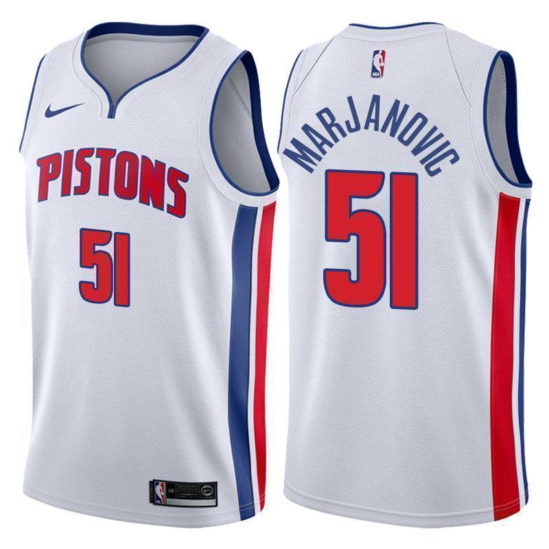 Detroit Pistons #51 Boban Marjanovic Association White Swingman Jersey
