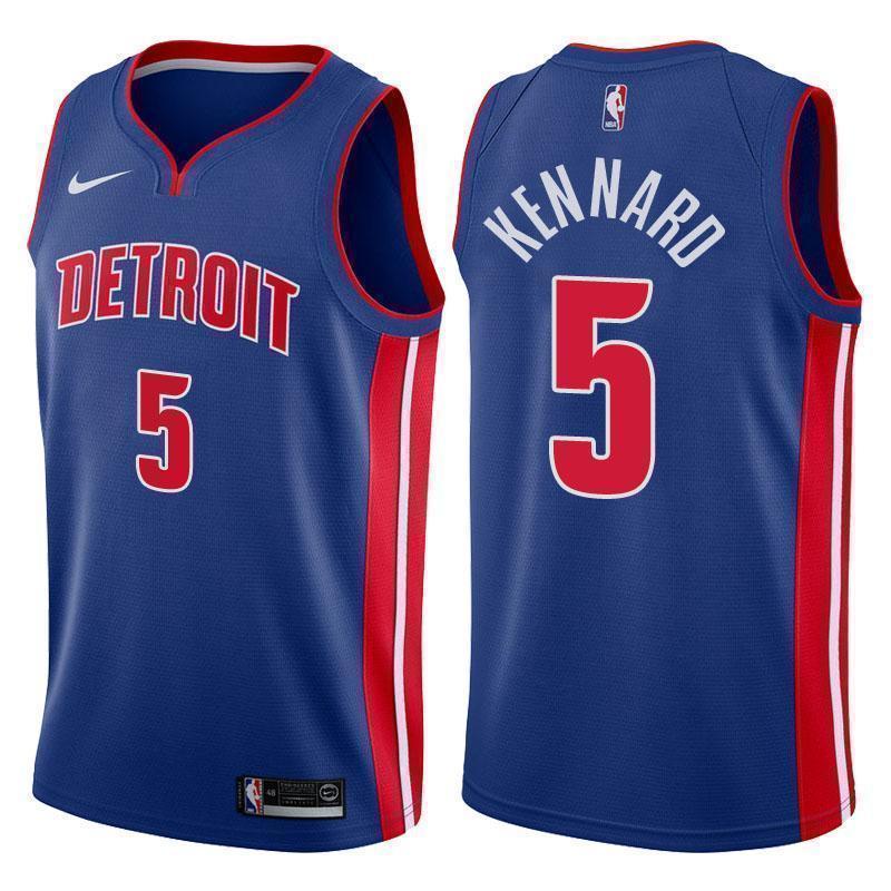 Detroit Pistons #5 Luke Kennard Icon Blue Swingman Jersey
