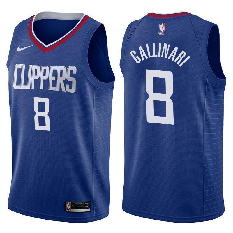 Los Angeles Clippers #8 Danilo Gallinari Icon Blue Swingman Jersey