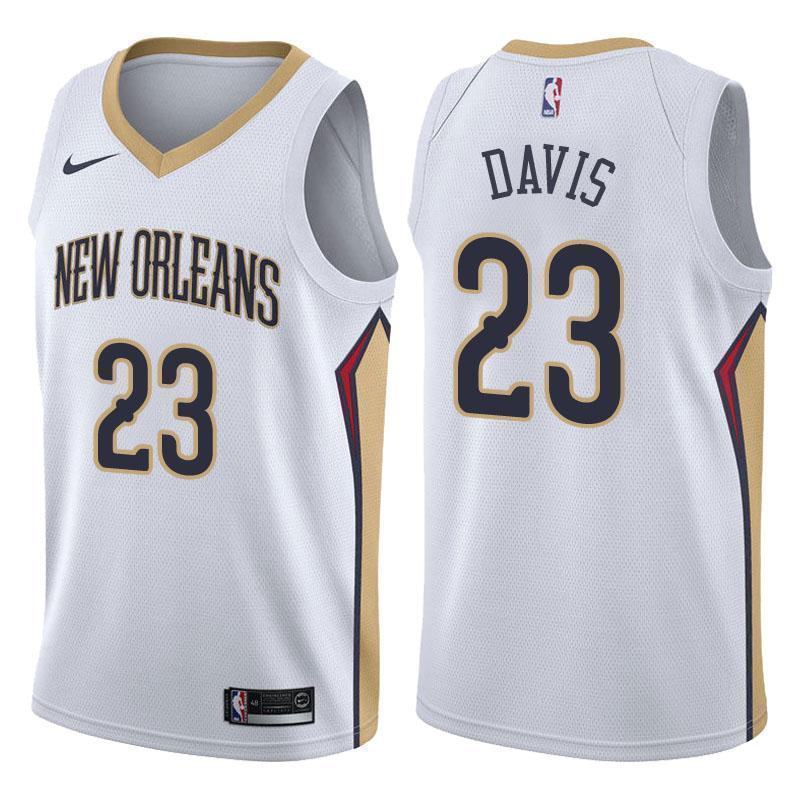New Orleans Pelicans #23 Anthony Davis Association White Swingman Jersey