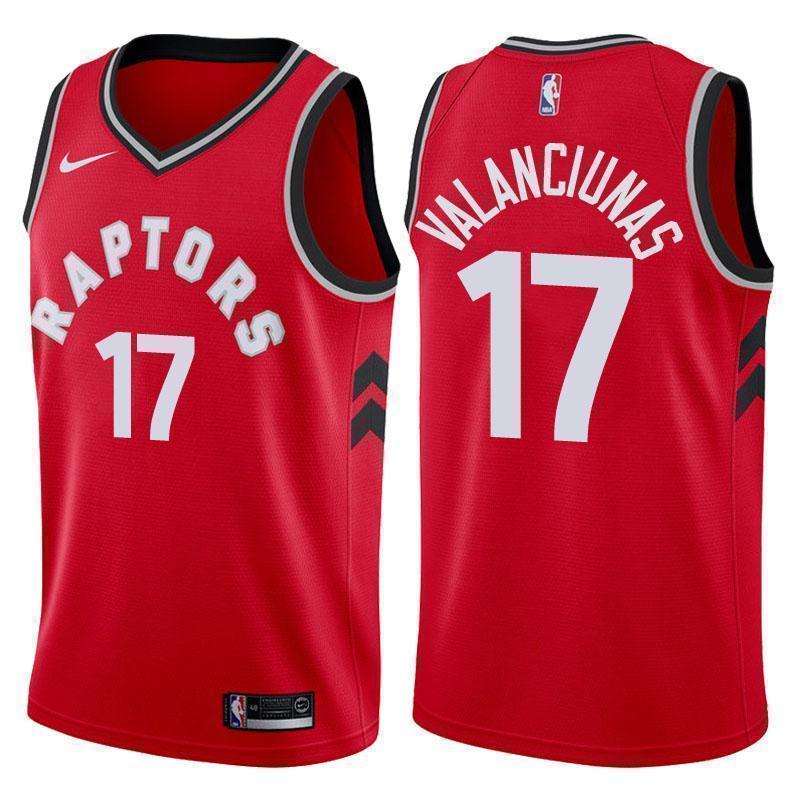 Toronto Raptors #17 Jonas Valanciunas Icon Red Swingman Jersey