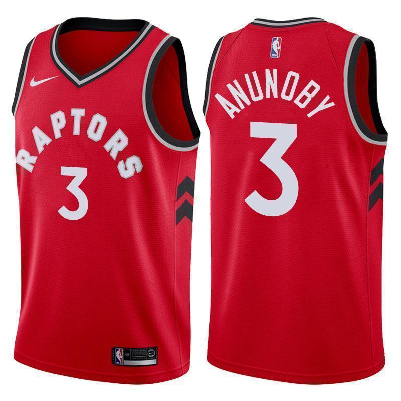 Toronto Raptors #3 OG Anunoby Icon Red Swingman Jersey