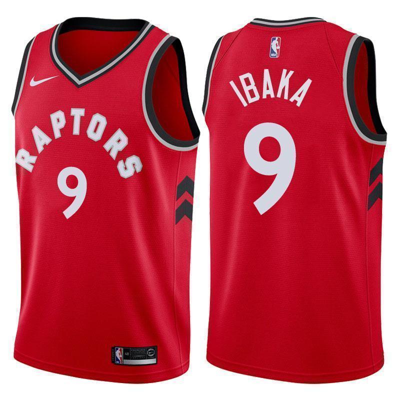 Toronto Raptors #9 Serge Ibaka Icon Red Swingman Jersey