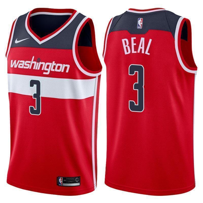 Washington Wizards #3 Bradley Beal Icon Red Swingman Jersey