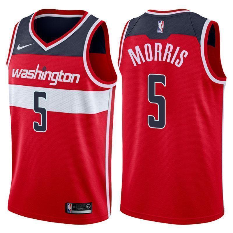 Washington Wizards #5 Markieff Morris Icon Red Swingman Jersey