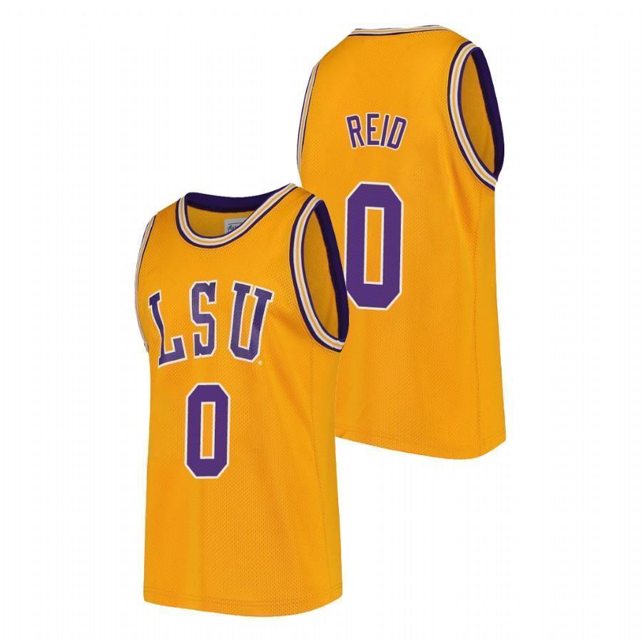 Naz Reid LSU Tigers Basketball Jersey - Gold