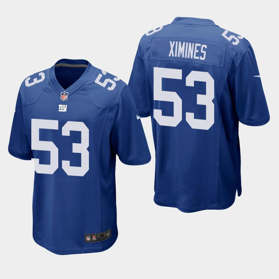 New York Giants #53 Oshane Ximines 2019 Draft Game Jersey - Blue