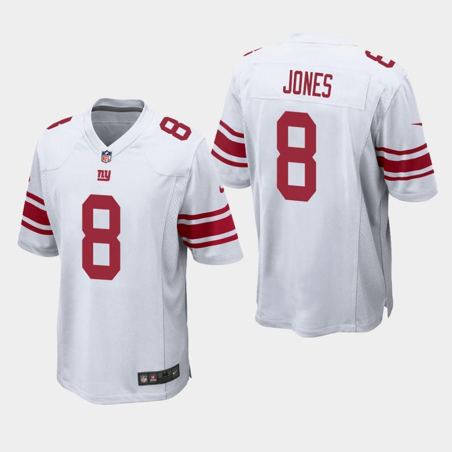 New York Giants #8 Daniel Jones 2019 Draft Game Jersey - White